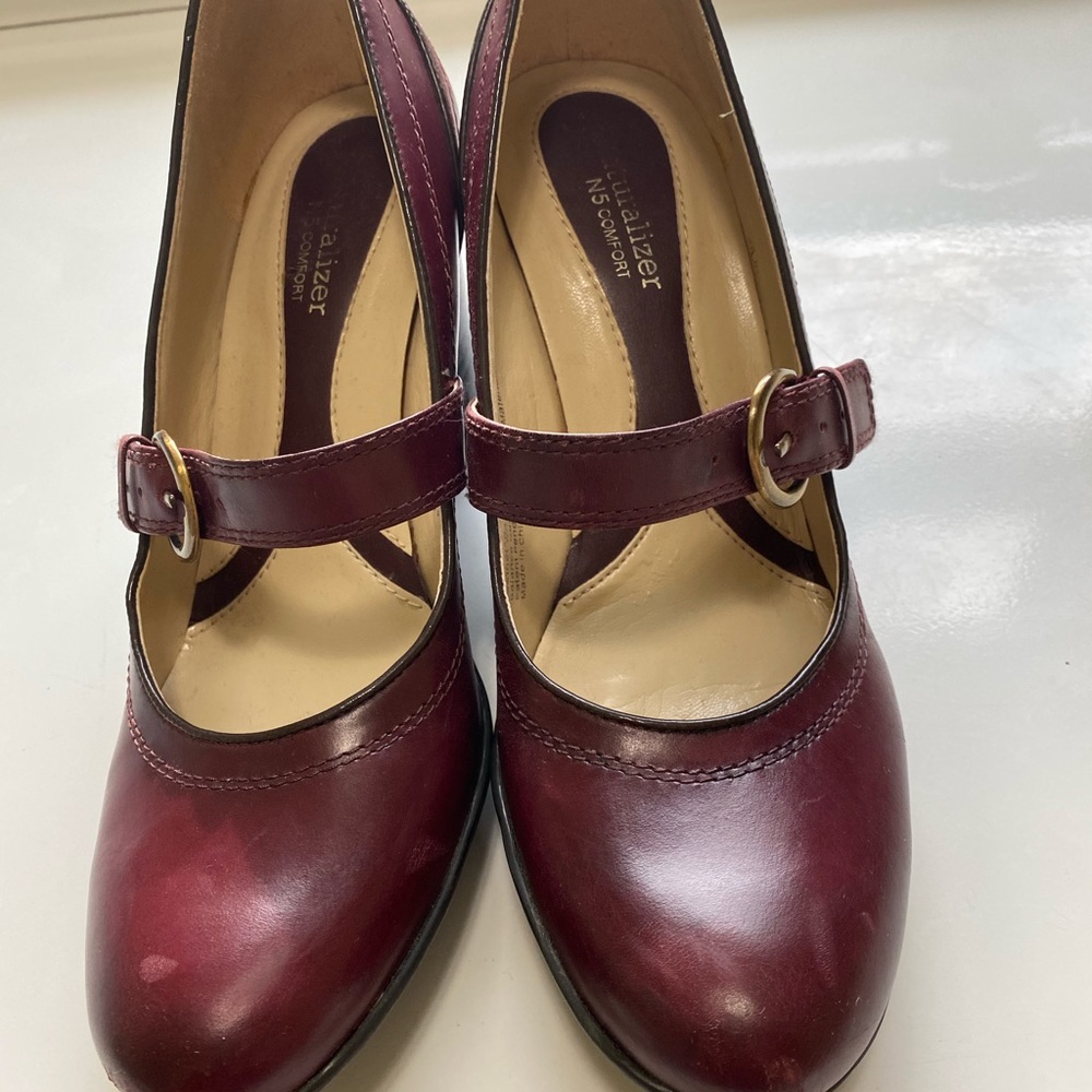Naturalizer Comfort Burgundy Leather Pumps 8.5M